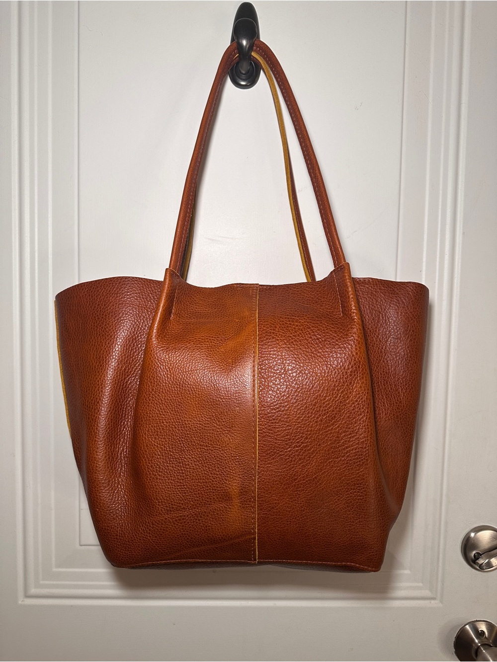 Portland Leather Large Devan Bucket Tote - Nutmeg - Picture 10 of 13